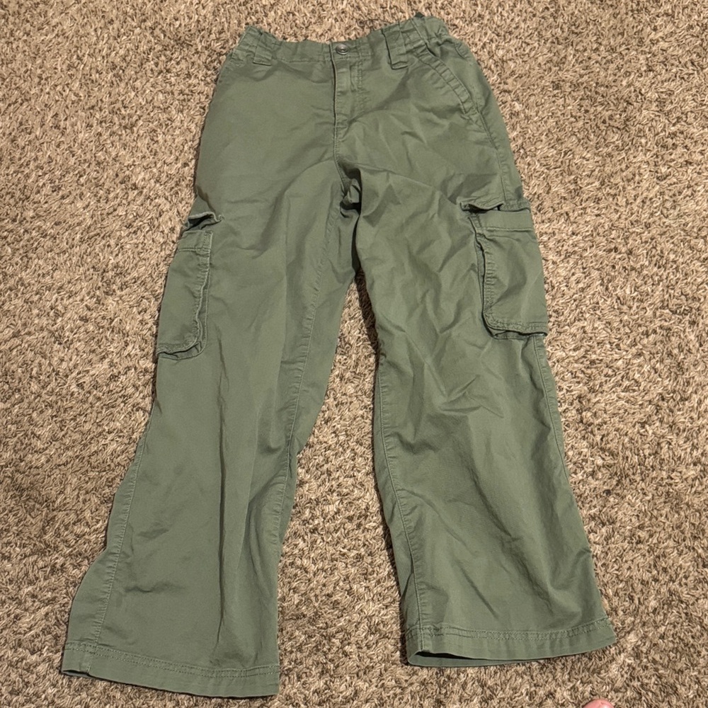 Kids Green Cargo Pants